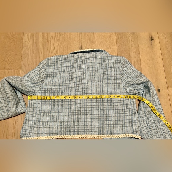 Sugarlips Blue and Cream Plaid Blazer - Picture 6 of 8
